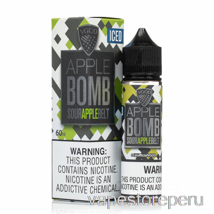 Vape Sin Nicotina Peru Bomba De Manzana Helada - E-líquido Vgod - 60ml 6mg